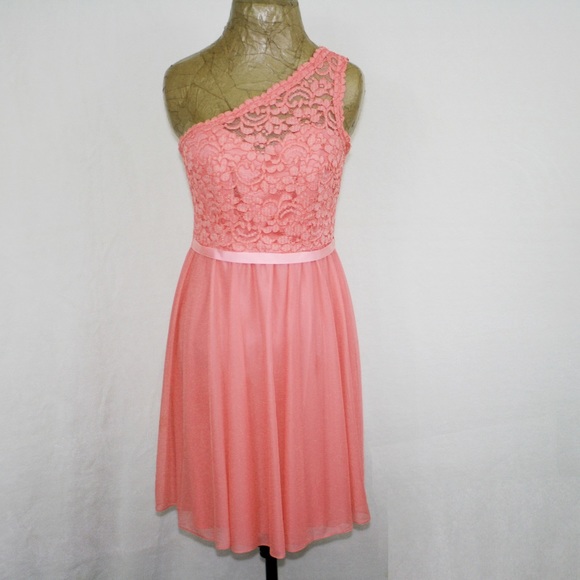 coral lace dress for wedding